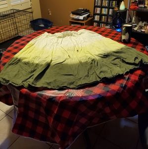 Multi-green tiered colored skirt - Classic Elements